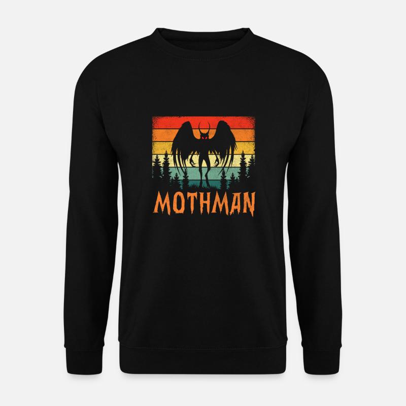 Retro Mothman - Unisex Pullover - Schwarz
