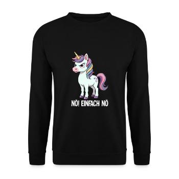 Nope just nope - Unisex Sweatshirt - black - Front - Alina (178cm) & Michal (187cm)
