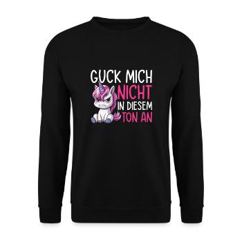 Ne me regarde pas sur ce ton - Sweat-shirt Unisexe - noir - Devant - Alina (178cm) & Michal (187cm)