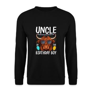Uncle Of The Birthday Boy - Unisex Sweatshirt - black - Front - Alina (178cm) & Michal (187cm)