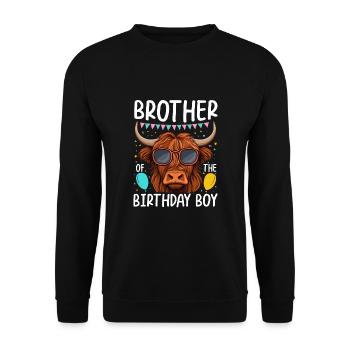 Frère du garçon d’anniversaire - Sweat-shirt Unisexe - noir - Devant - Alina (178cm) & Michal (187cm)