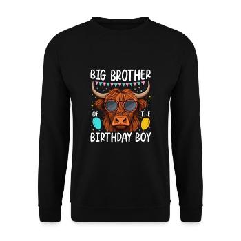 Big Big Brother Of The Birthday Boy - Unisex Sweatshirt - black - Front - Alina (178cm) & Michal (187cm)