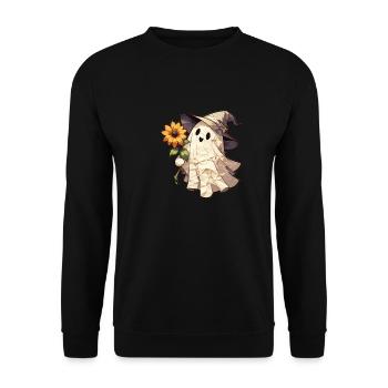 Paper spirit with sunflowers - Unisex Sweatshirt - black - Front - Alina (178cm) & Michal (187cm)