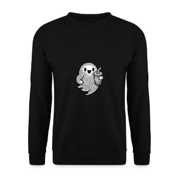 Ghost Bubble Te - Unisex Pullover - Schwarz - Vorne - Alina (178cm) & Michal (187cm)