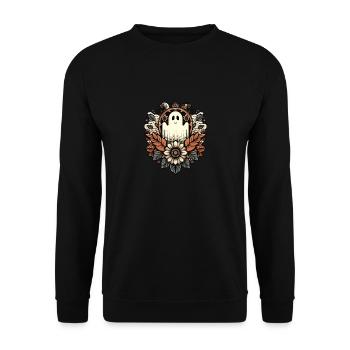 Cute ghost portrait - Unisex Sweatshirt - black - Front - Alina (178cm) & Michal (187cm)