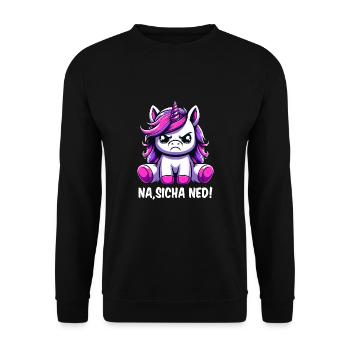 Na Sicha Ned - Unisex Sweatshirt - black - Front - Alina (178cm) & Michal (187cm)