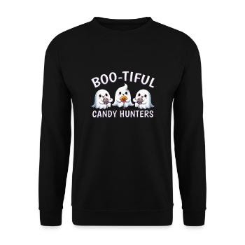 Chasseur de bonbons Boo-Tiful - Sweat-shirt Unisexe - noir - Devant - Alina (178cm) & Michal (187cm)