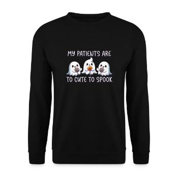 Mes patients sont trop mignons pour effrayer - Sweat-shirt Unisexe - noir - Devant - Alina (178cm) & Michal (187cm)