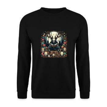 Wendigo Lesebuch - Unisex Pullover - Schwarz - Vorne - Alina (178cm) & Michal (187cm)