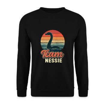 Team Nessie - Unisex Pullover - Schwarz - Vorne - Alina (178cm) & Michal (187cm)