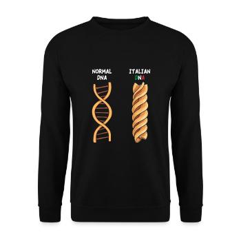 ADN normal ADN italien - Sweat-shirt Unisexe - noir - Devant - Alina (178cm) & Michal (187cm)