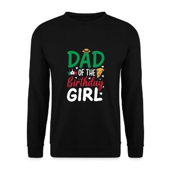 Papa de la fille d’anniversaire - Sweat-shirt Unisexe - noir - Devant - Alina (178cm) & Michal (187cm)