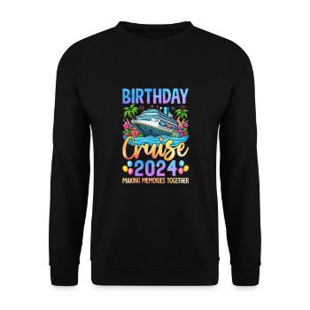 Birthday Cruise 2024 Making Memories Together - Unisex Sweatshirt - black - Front - Alina (178cm) & Michal (187cm)
