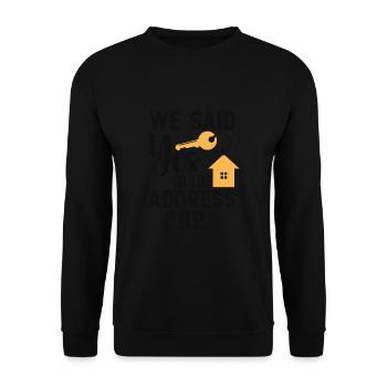 Nous avons dit à l’adresse 2026 - Sweat-shirt Unisexe - noir - Devant - Alina (178cm) & Michal (187cm)