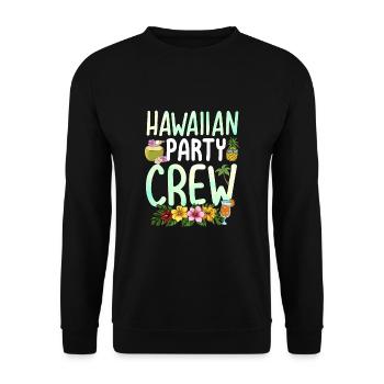 Hawaii Party Crew - Unisex Pullover - Schwarz - Vorne - Alina (178cm) & Michal (187cm)