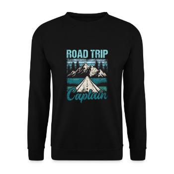 Capitaine de road trip - Sweat-shirt Unisexe - noir - Devant - Alina (178cm) & Michal (187cm)