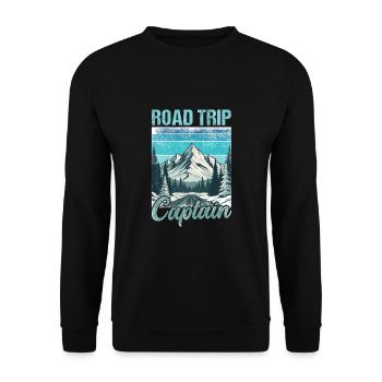 Capitaine de road trip - Sweat-shirt Unisexe - noir - Devant - Alina (178cm) & Michal (187cm)