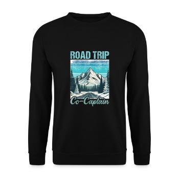 Road Trip Co-Captain - Unisex Pullover - Schwarz - Vorne - Alina (178cm) & Michal (187cm)