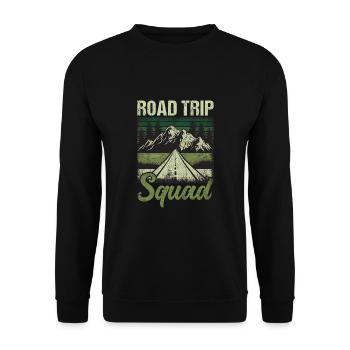 Road Trip Squad - Unisex Pullover - Schwarz - Vorne - Alina (178cm) & Michal (187cm)