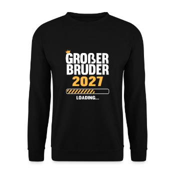 Großer Bruder 2027 Loading - Unisex Pullover - Schwarz - Vorne - Alina (178cm) & Michal (187cm)