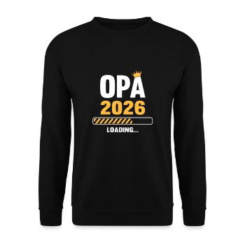 Opa 2026 Loading - Unisex Pullover - Schwarz - Vorne - Alina (178cm) & Michal (187cm)