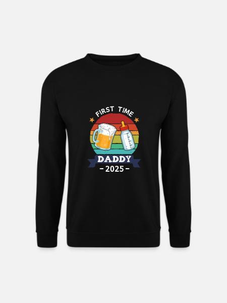 First Time Daddy 2025 - Unisex Sweatshirt - black