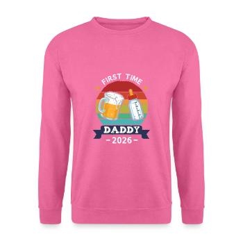 First Time Daddy 2026 - Unisex Sweatshirt - pink - Front