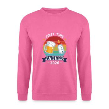 First Time Father 2026 - Unisex Sweatshirt - pink - Front