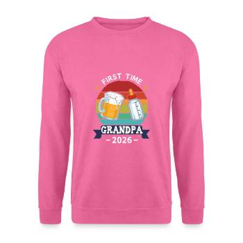 First Time Grandpa 2026 - Unisex Sweatshirt - pink - Front