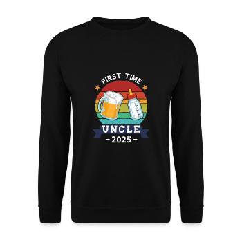 First Time Uncle 2025 - Unisex Sweatshirt - black - Front - Alina (178cm) & Michal (187cm)