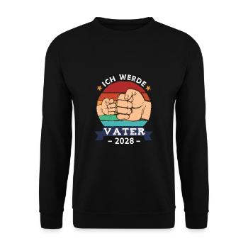 I'm going to be a father 2028 Pregnancy-to-be - Unisex Sweatshirt - black - Front - Alina (178cm) & Michal (187cm)