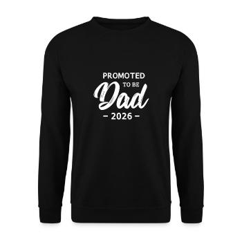 Promoted To Be Daddy 2026 - Unisex Pullover - Schwarz - Vorne - Alina (178cm) & Michal (187cm)