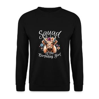 Squad Of The Birthday Girl - Unisex Sweatshirt - black - Front - Alina (178cm) & Michal (187cm)