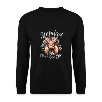Stepdad Of The Birthday Girl - Unisex Sweatshirt - black - Front - Alina (178cm) & Michal (187cm)