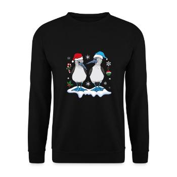 Blue-footed boobies seabirds Christmas - Unisex Sweatshirt - black - Front - Alina (178cm) & Michal (187cm)