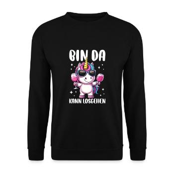 I'm ready to go - Unisex Sweatshirt - black - Front - Alina (178cm) & Michal (187cm)