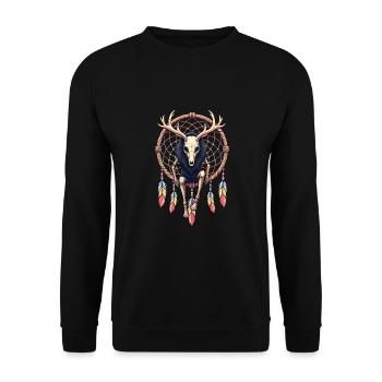 Traumfänger Wendigo - Unisex Pullover - Schwarz - Vorne - Alina (178cm) & Michal (187cm)