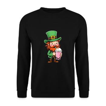 Kobold Bubble Tea - Unisex Pullover - Schwarz - Vorne - Alina (178cm) & Michal (187cm)