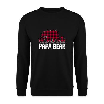 Papa Ours - Sweat-shirt Unisexe - noir - Devant - Alina (178cm) & Michal (187cm)