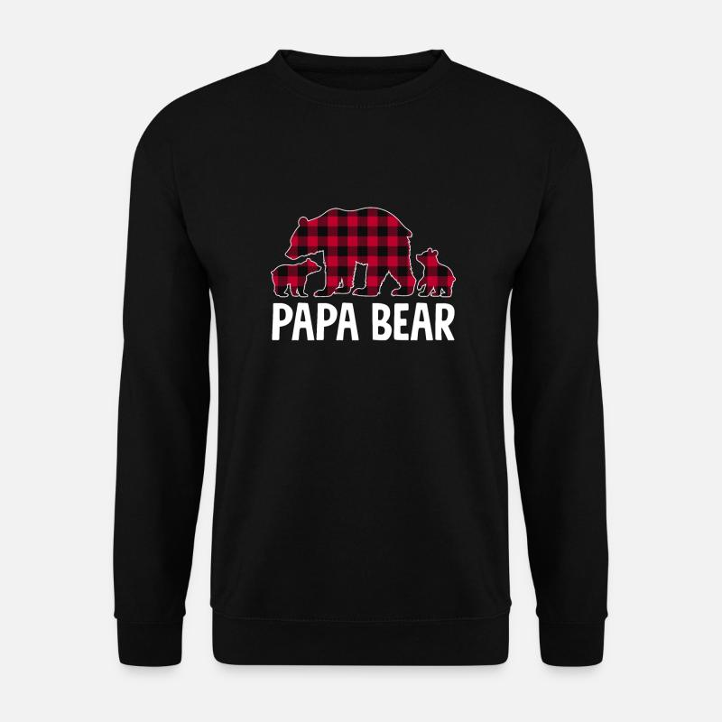 Papa Ours - Sweat-shirt Unisexe - noir