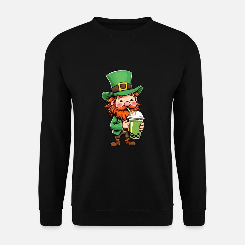Leprechaun Bubble Tea Saint-Patrick - Sweat-shirt Unisexe - noir