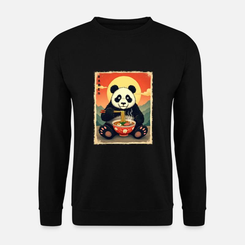 Panda Bear Ramen - Unisex Sweatshirt - black