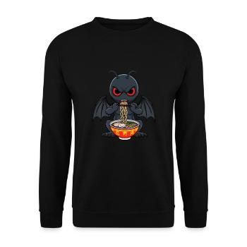 Mothman Ramen - Unisex Sweatshirt - black - Front - Alina (178cm) & Michal (187cm)