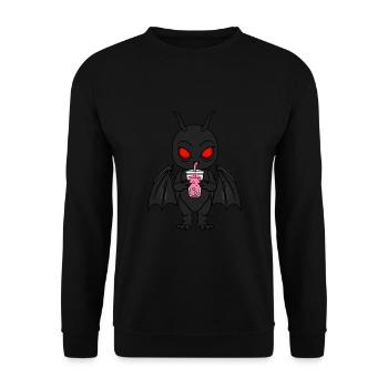 Thé à bulles Mothman - Sweat-shirt Unisexe - noir - Devant - Alina (178cm) & Michal (187cm)