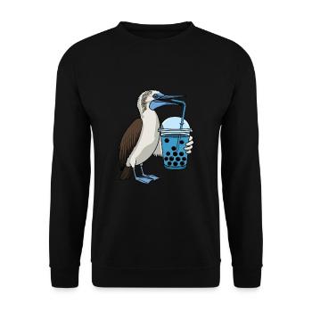 Blaufußtölpel Bubble Tea - Unisex Pullover - Schwarz - Vorne - Alina (178cm) & Michal (187cm)