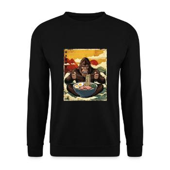 Bigfoot Ramen - Unisex Sweatshirt - black - Front - Alina (178cm) & Michal (187cm)