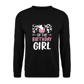 Papa de la fille d’anniversaire - Sweat-shirt Unisexe - noir - Devant - Alina (178cm) & Michal (187cm)