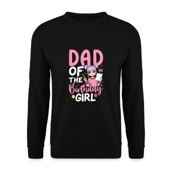 Papa de la fille d’anniversaire - Sweat-shirt Unisexe - noir - Devant - Alina (178cm) & Michal (187cm)