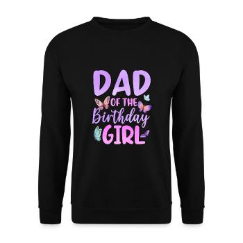 Papa de la fille d’anniversaire - Sweat-shirt Unisexe - noir - Devant - Alina (178cm) & Michal (187cm)