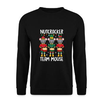 Nutcracker Team Mouse - Unisex Sweatshirt - black - Front - Alina (178cm) & Michal (187cm)
